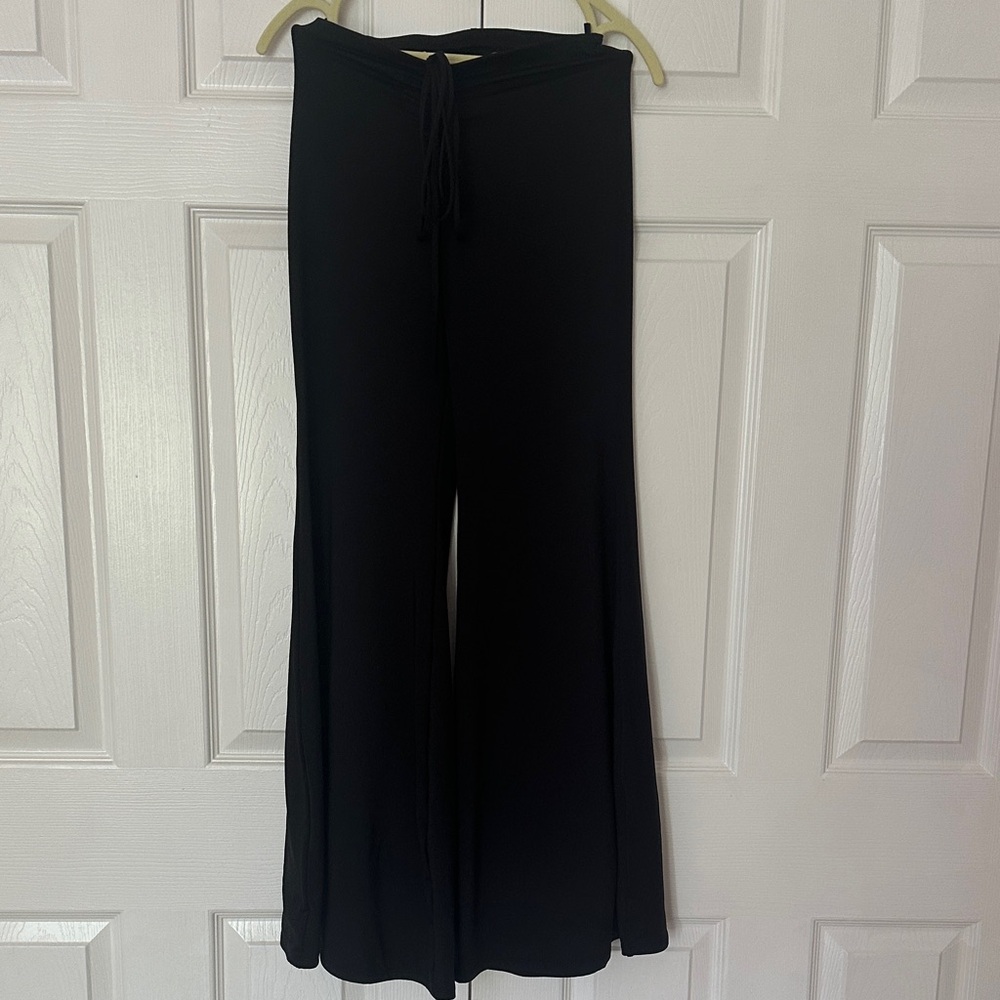 Oh Polly Black Wide Leg Pants